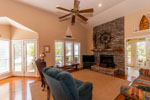 Living Room with fireplace at 100 Cedar Point, Lake Martin - Jacksons Gap,  AL. I Shoot Houses... photos and tour by Go2REasssistant.com