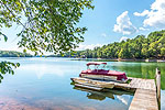 Floating dock with year-round water at 128 Stonehouse Road in The Preserve at Stoney Ridge, Dadeville, AL. Professional photos and tour by I Shoot Houses at Go2REasssistant.com