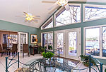 Sunroom with a view at 1350 Cricket Road on Sandy Creek, Dadeville, AL_Lake Martin ALWaterfront homes for sale. Professional photos and tour by Go2REasssistant.com
