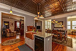 Beautiful stamped copper ceiling at 13 Avenue of the Waters, Lucas Point at The Waters, Pike Road, AL. Professional photos and tour by Go2REasssistant.com