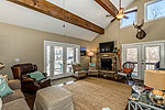 Vaulted ceiling in Great room at 140 Parsons Lane on Manoy Creek, Lake Martin - Jacksons Gap  AL. I Shoot Houses... photos & tour by Go2REasssistant.com