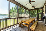 Huge screened porch on main level at 1923 Point Windy, Lake Martin - Jacksons Gap,  AL. Professional photos and tour by Go2REasssistant.com