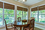 Corner breakfast nook with panoramic views at 195 Fairwinds North in Windermere,Alexander City AL. I Shoot Houses...Professional photos and tour by Go2REasssistant.com