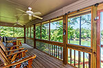 Huge screen porch on main level at 232 Paces Way in Paces Bluff, Dadeville, AL-Lake Martin AL Waterfront homes for sale. Professional photos and tour by Go2REasssistant.com