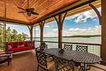 Main level porch view at 203 Curry Point, Lake Martin - Dadevile,  AL. I Shoot Houses... photos and tour by Go2REasssistant.com