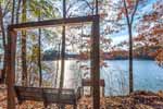 Lakeside swing with spectacular view at 2406 Cedar Creek Road, Lake Martin - Alexander City,  AL. I Shoot Houses... photos and tour by Sherry Watkins at Go2REasssistant.com