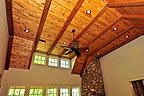 Greatroom ceiling at NorEaster Ridge Run, The Ridge, Alexander City, AL on beautiful Lake Martin. Professional photos and tour by Go2REasssistant.com