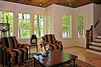 Lower level den at Longer House Ridge Run, The Ridge, Alexander City, AL on beautiful Lake Martin. Professional photos and tour by Go2REasssistant.com