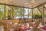 Terrace level screened porch at 297 Wood Sorrell Way in River Oaks, Jacksons Gap, AL. Professional photos and tour by Go2REasssistant.com