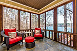 Panoramic views from screened porch at 421 Windy Wood, Windermere West, Lake Martin, Alexander City, AL. Professional photography and tour by Sherry Watkins, Go2REassistant.com