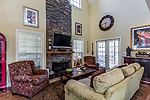 2-story Greatroom with stone fireplace at 460 McCain Rd #4, in The Cottages at Honeysuckle, Eclectic, AL-Lake Martin AL Waterfront homes for sale. I Shoot Houses...Professional photos and tour by Sherry Watkins at Go2REasssistant.com