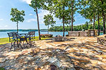 Huge stone patio with outdoor kitchen at 55 Stone Ridge, The Ridge on Lake Martin, Alexander City, AL 