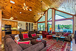 Beautiful, vaulting wood ceiling at 67 Easy Street in Eclectic, AL_Lake Martin ALWaterfront homes for sale. Professional photos and tour by Sherry Watkins with I Shoot Houses at Go2REasssistant.com