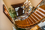 Custom built curved staircase at 7641 Lakeridge Drive in Wynlakes, Montgomery, AL. I Shoot Houses...Professional photos and tour by Sherry Waktins at Go2REasssistant.com