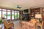 Gathering Room with fireplace at 82 Shady Wood in Willow Point, Lake Martin waterfront homes for sale. Photos by Go2REassistant.com