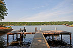 Pier with boat slip and floating dock at 480 Hickory Trail in River Oaks, Lake Martin - Alexander City, AL. Professional photos and tour by Go2REasssistant.com