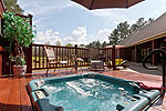 Hot tub deck with a view at 71 Plantation Trail in Mathews, Pike Road, AL. Professional photos and tour by Go2REasssistant.com