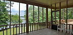 Screeened porch on main level at 525 Southwinds, Lake Martin - Alexander City, AL. Professional photos and tour by Go2REasssistant.com